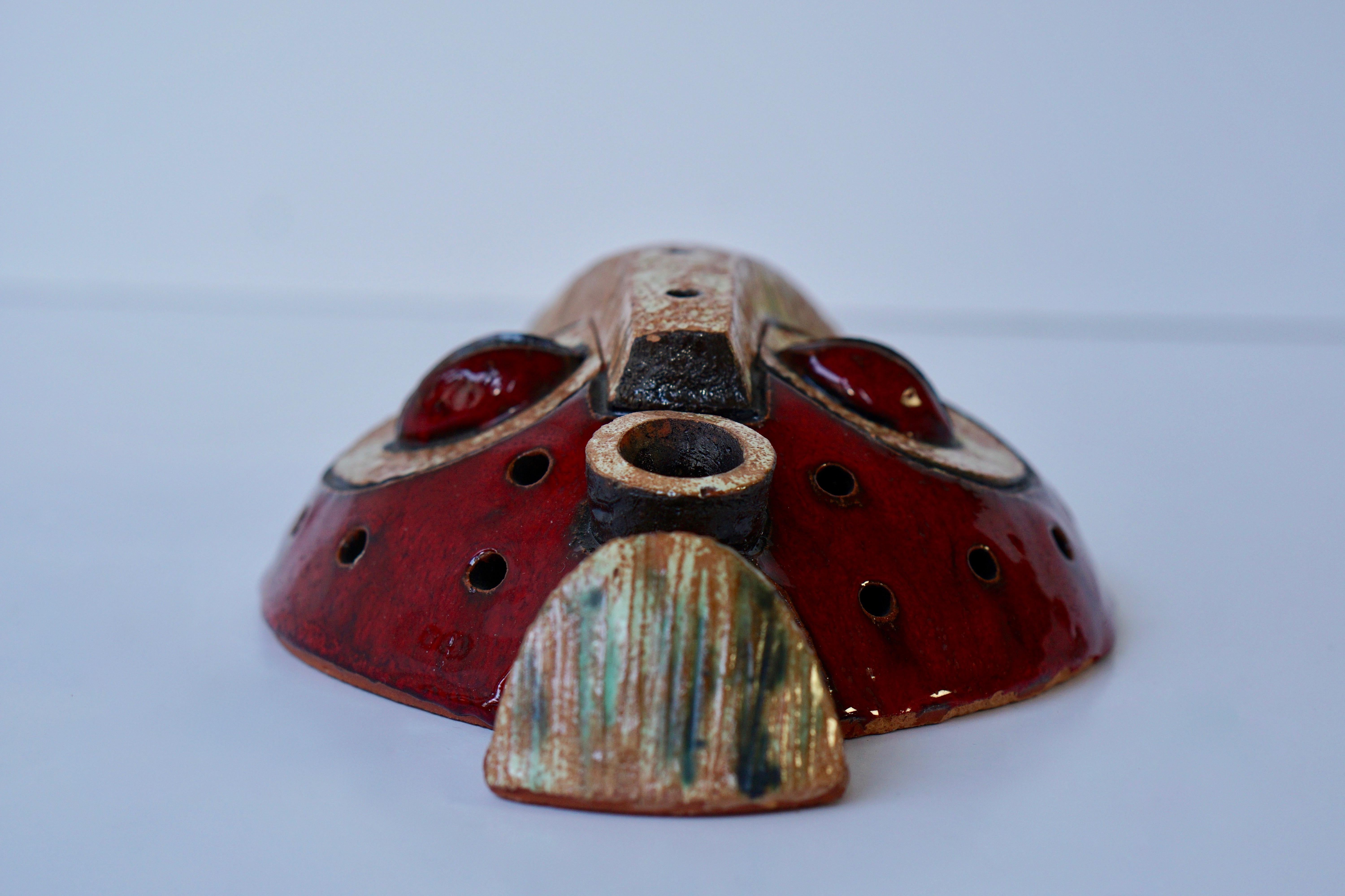 Afrikanische Keramik-Stammesmaske aus dem Kongo 5