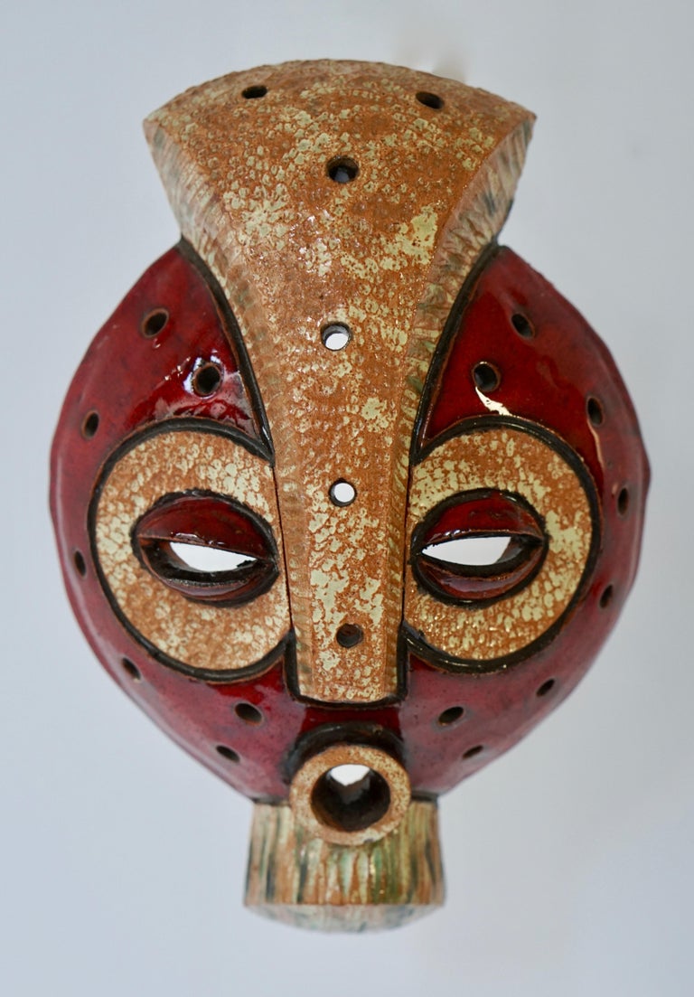 African Ceramic Tribal Mask from Congo at 1stDibs african ceramic