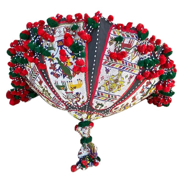 African Ceremonial Beaded Umbrella at 1stDibs