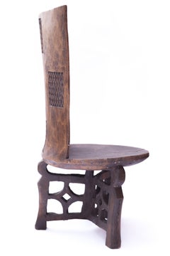 African Ceremonial/ Chief’s Carved Throne Chair Tanzania, circa 1900