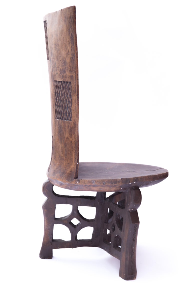 African Ceremonial/ Chief’s Carved Throne Chair Tanzania, circa 1900 at 1stDibs