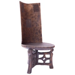 African Ceremonial/ Chief’s Carved Throne Chair Tanzania, circa 1900