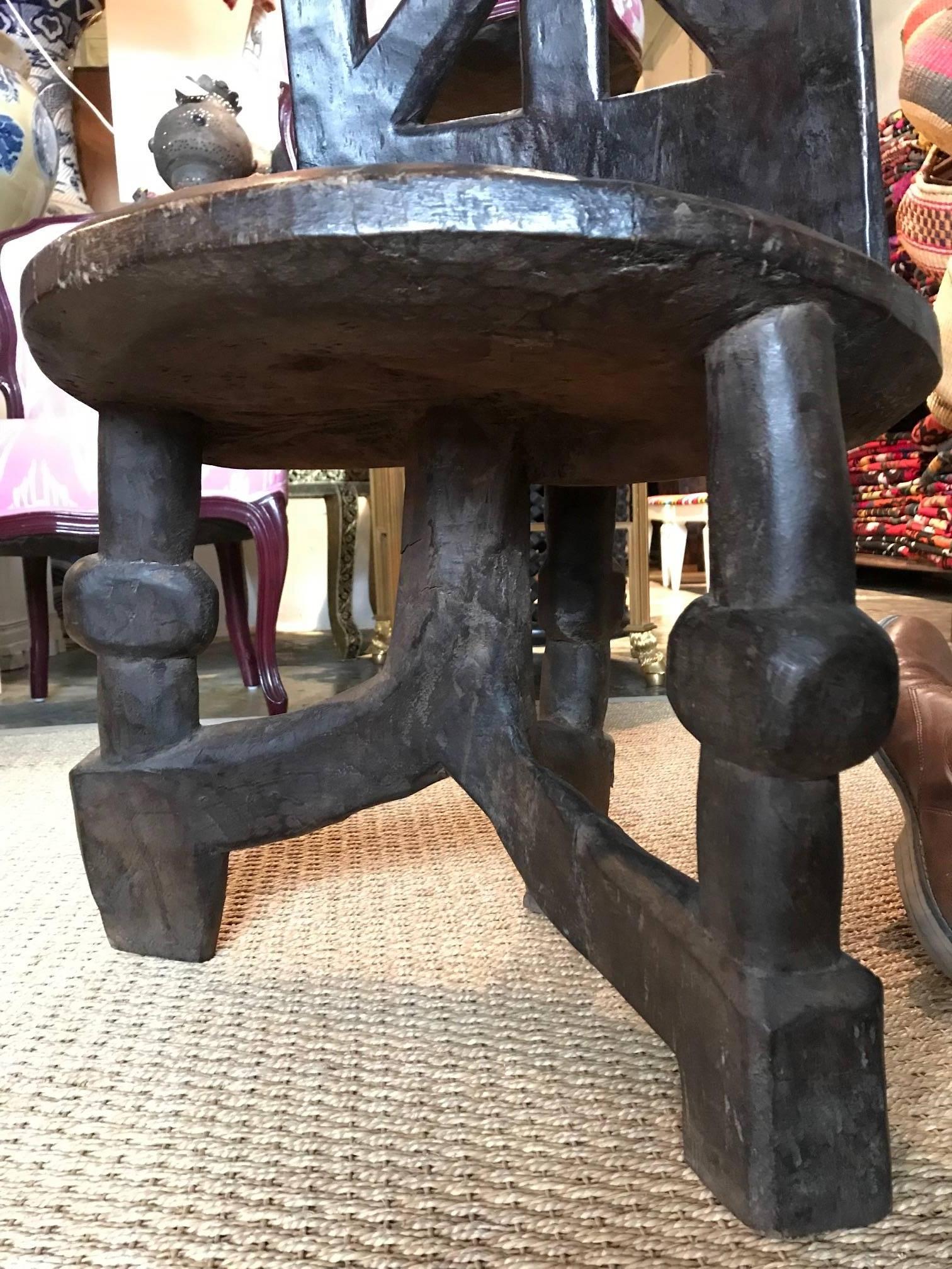 African Ceremonial Tribal Chair In Good Condition In Dallas, TX