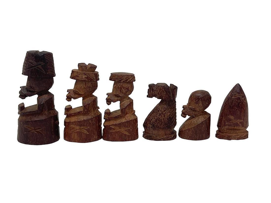 hand carved african chess set