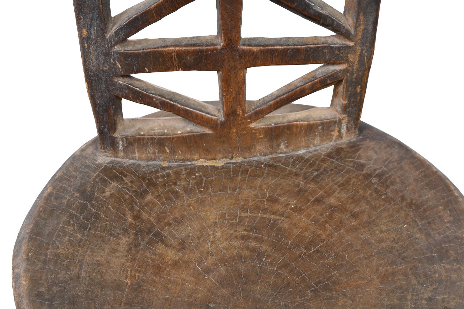 African Chieftain Chair from Gurage Tribe in Ethiopia, circa Early 1900's 2