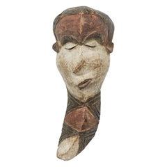 African Congo Early 20th Century Carved
Painted Wood Pende Facial Mask