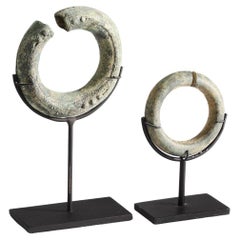 African Currency Bracelet Set on Iron Stands, Azande, 19th Century