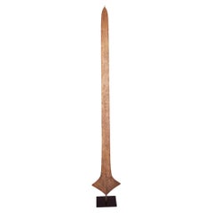 African Currency Sword on a Contemporary Stand, 19th Century