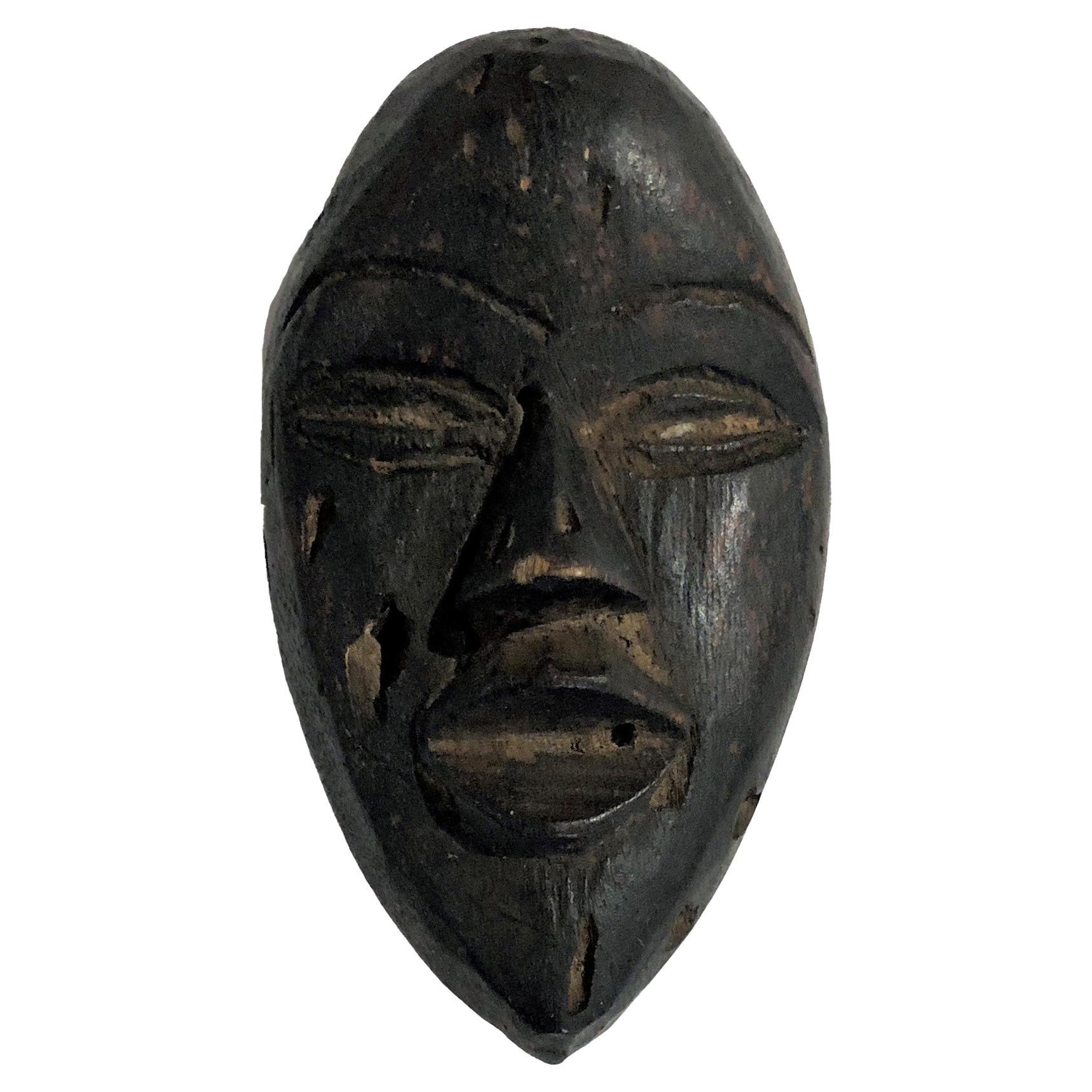 African Dan Passport Family Mask - Carved Wooden Mask from West