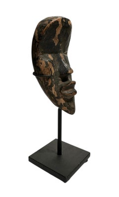 Máscara familiar africana Dan Passport - Máscara de madera tallada de África Occidental, Liberia