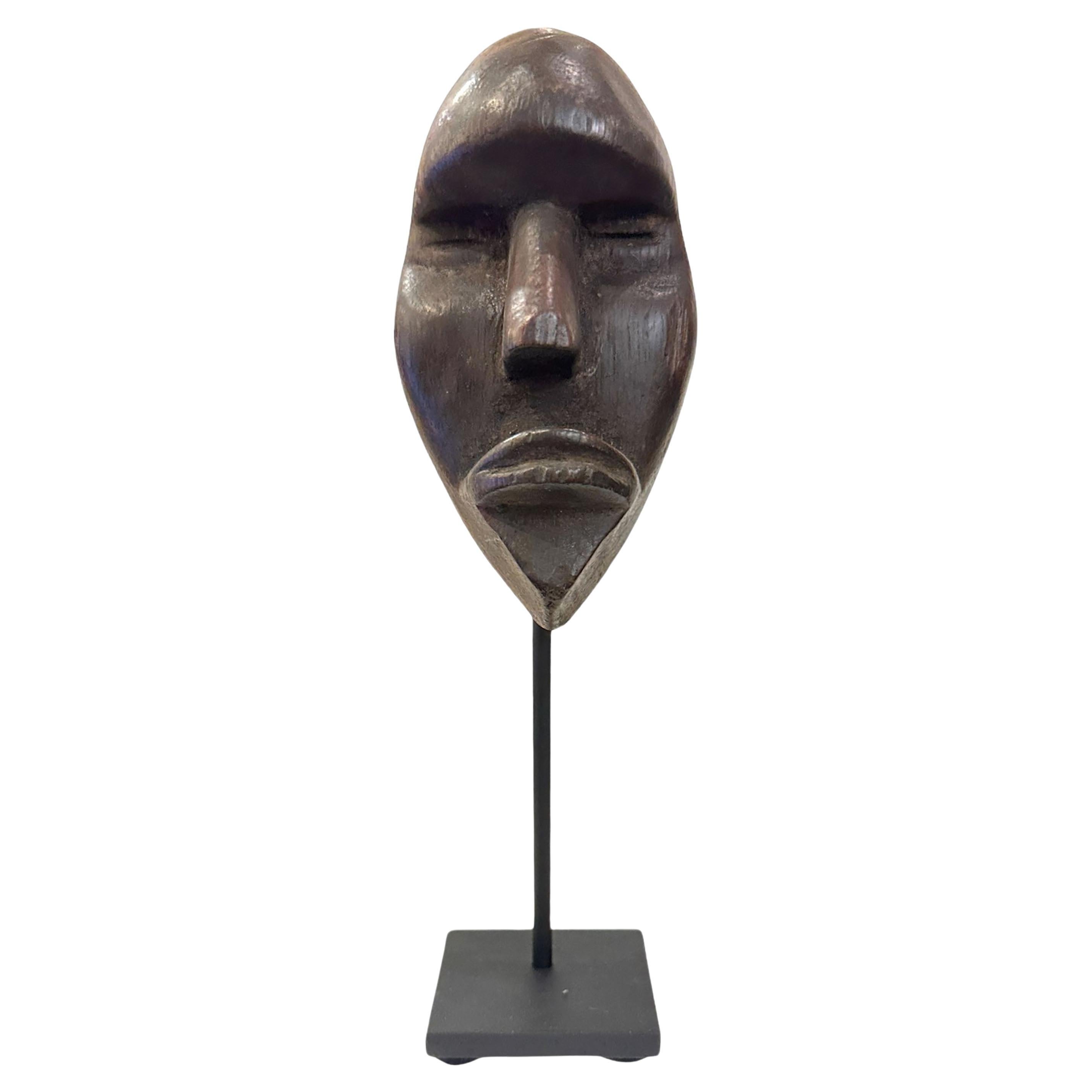 African Dan Passport Family Mask - Carved Wooden Mask from West Africa, Liberia