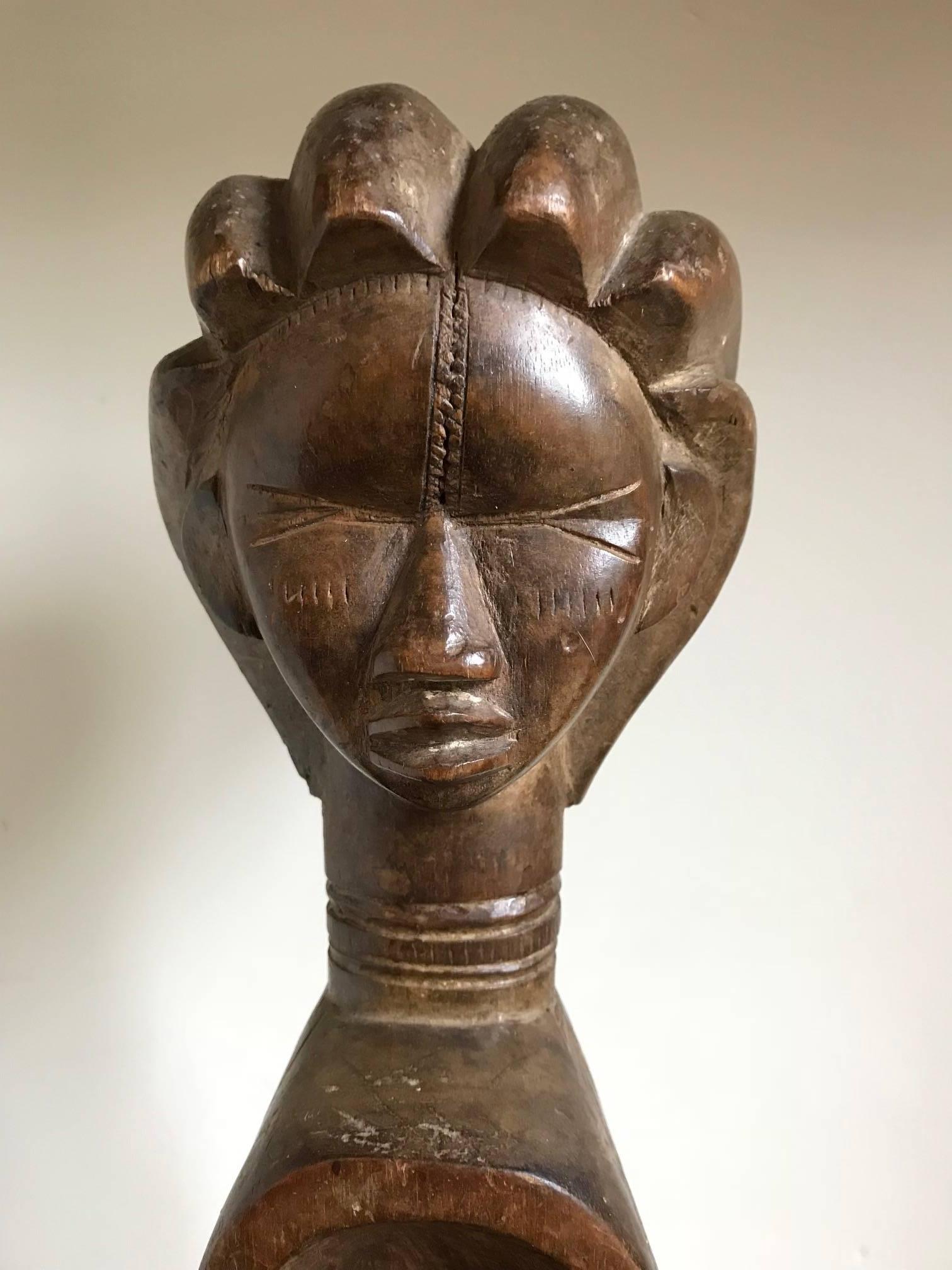 Carved African Dan Spoon, circa 1960 For Sale