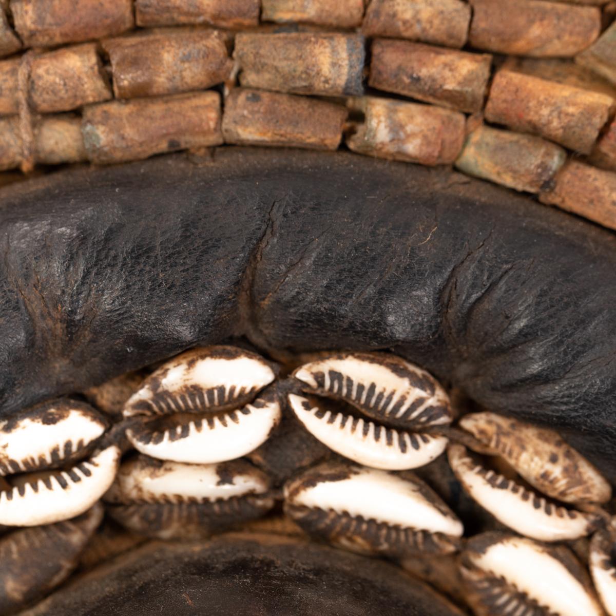 African Dan Yakuba Guard Mask Small Shells and Bells from the Ivory Coast 1970s For Sale 12