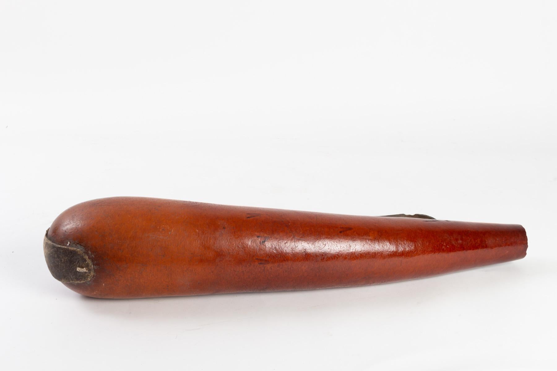 Leather African Decorative Object, Gourd For Sale