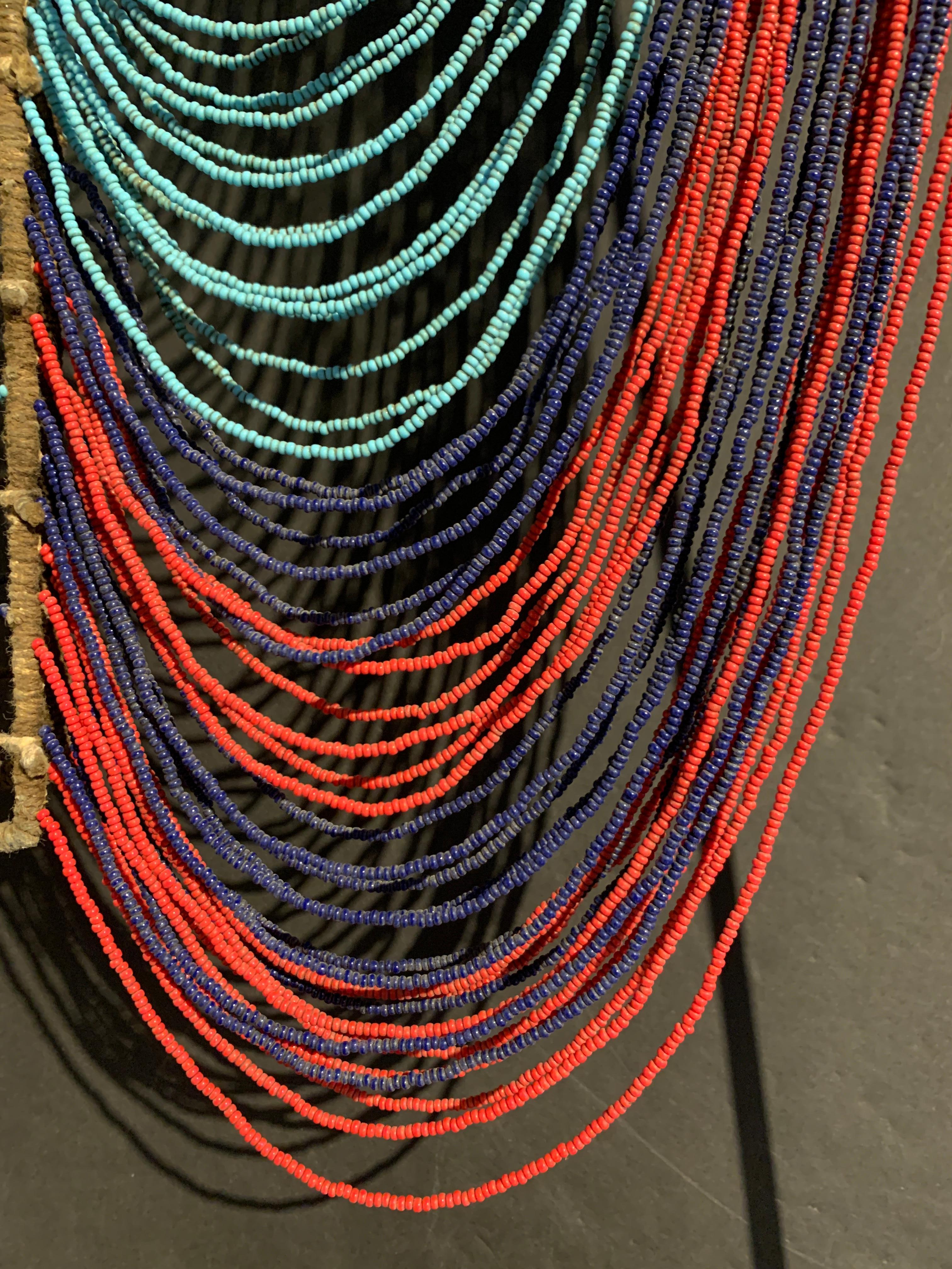 African Dinka Beaded Vest, Mid-20th Century, Sudan In Good Condition In Austin, TX