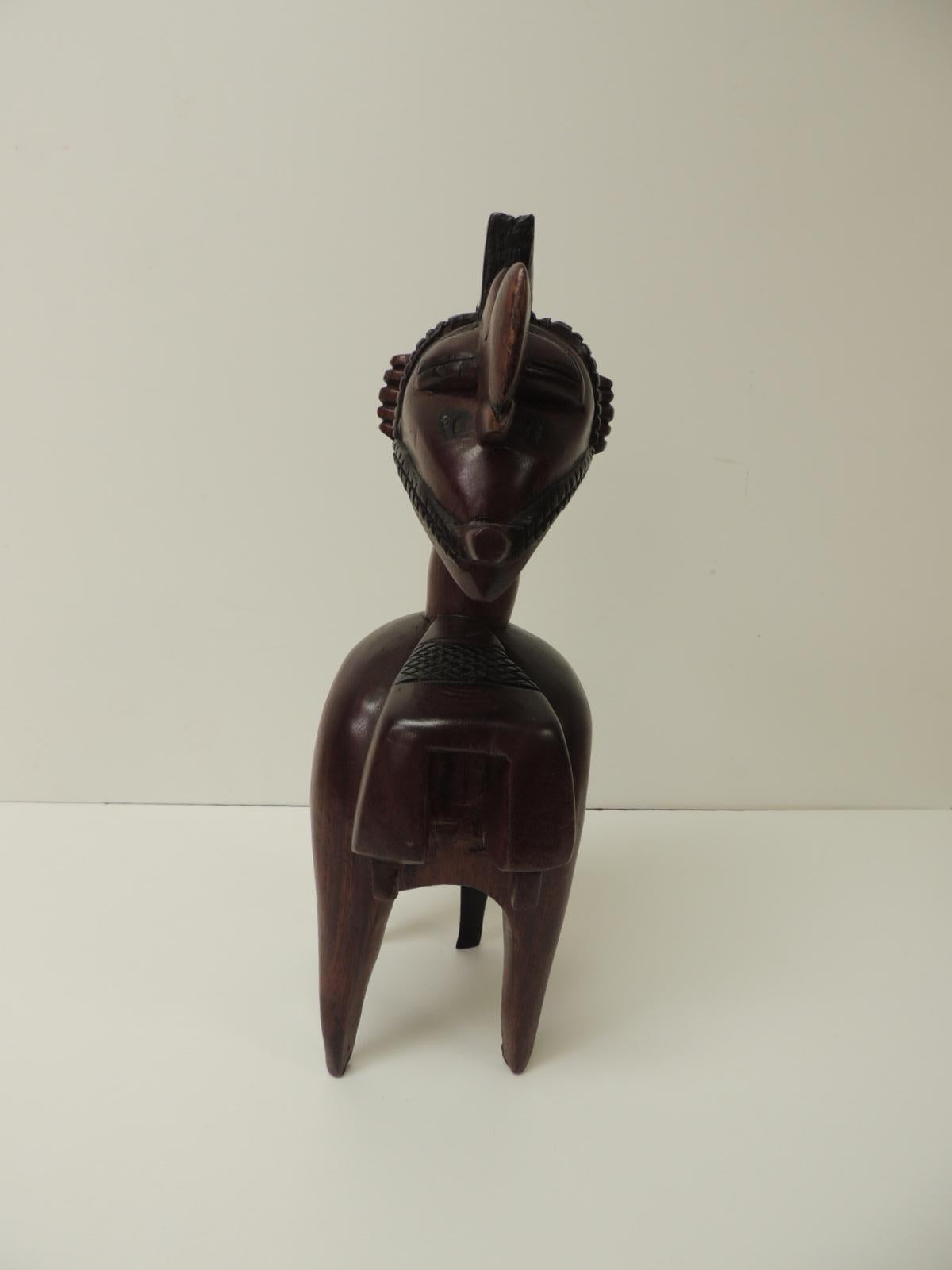 Tribal African D’mba Style Shoulder Mask Aka Spirit Artisanal Sculpture