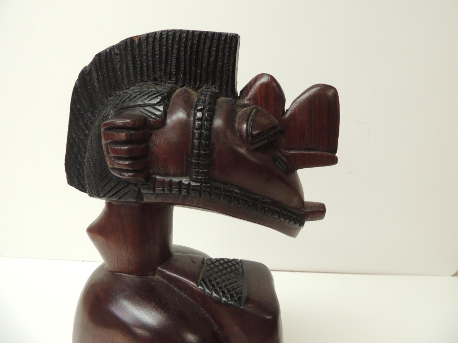 Hand-Crafted African D’mba Style Shoulder Mask Aka Spirit Artisanal Sculpture