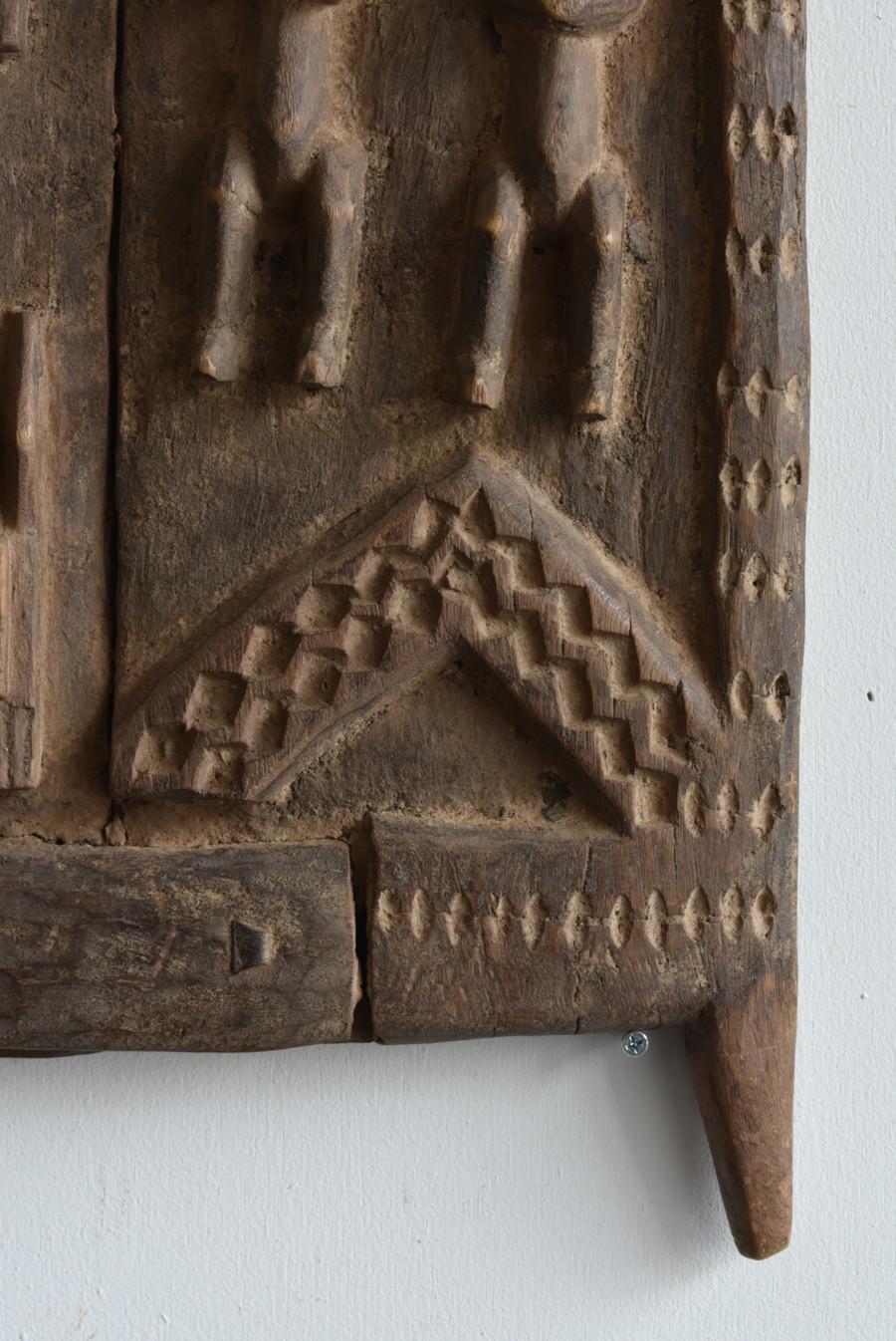 Hand-Carved African Dogon door/20th century/wall hanging object/tribal sculpture