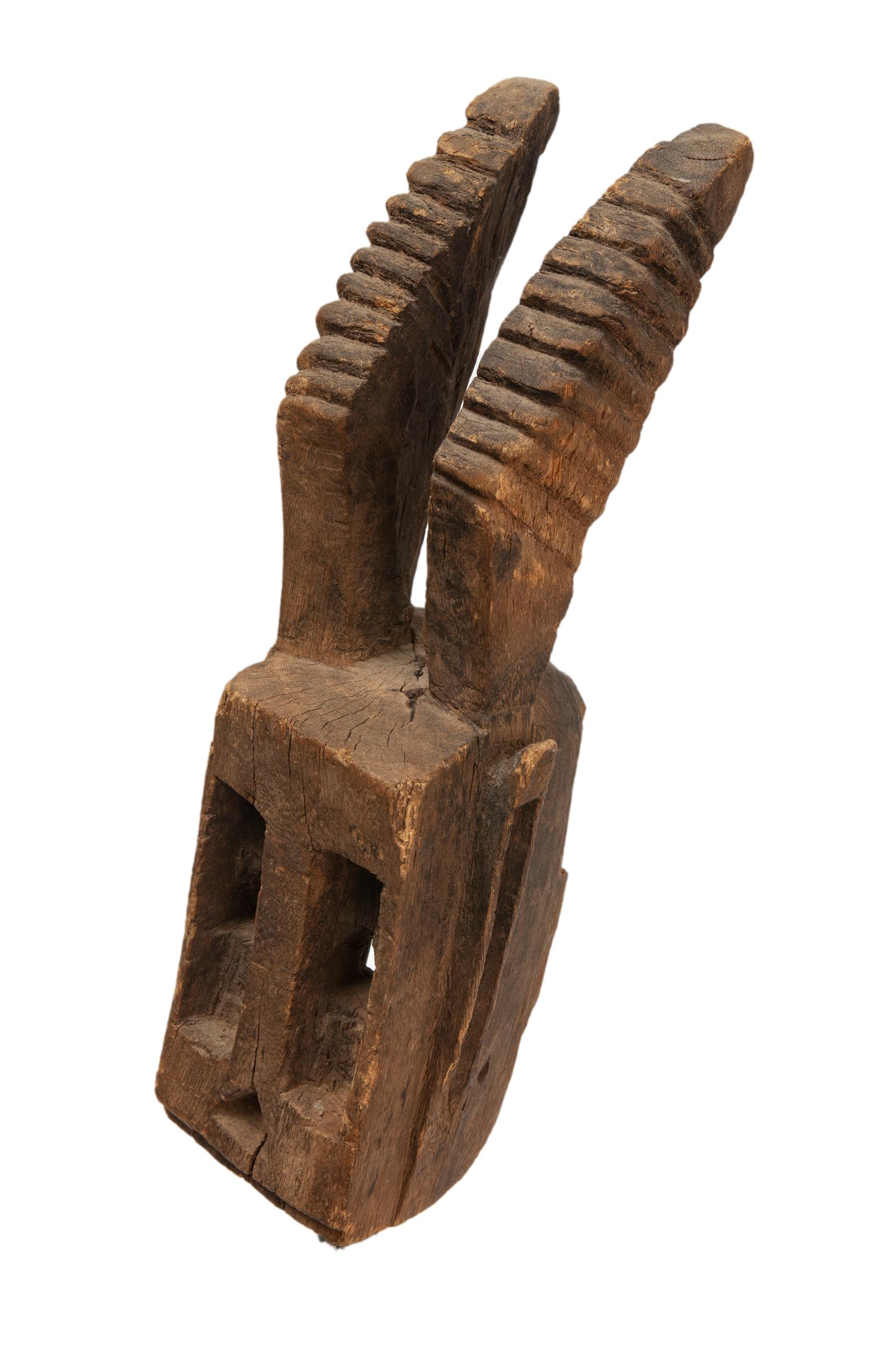Hand-Carved African Dogon Hare Rabbit Mounted Carving For Sale