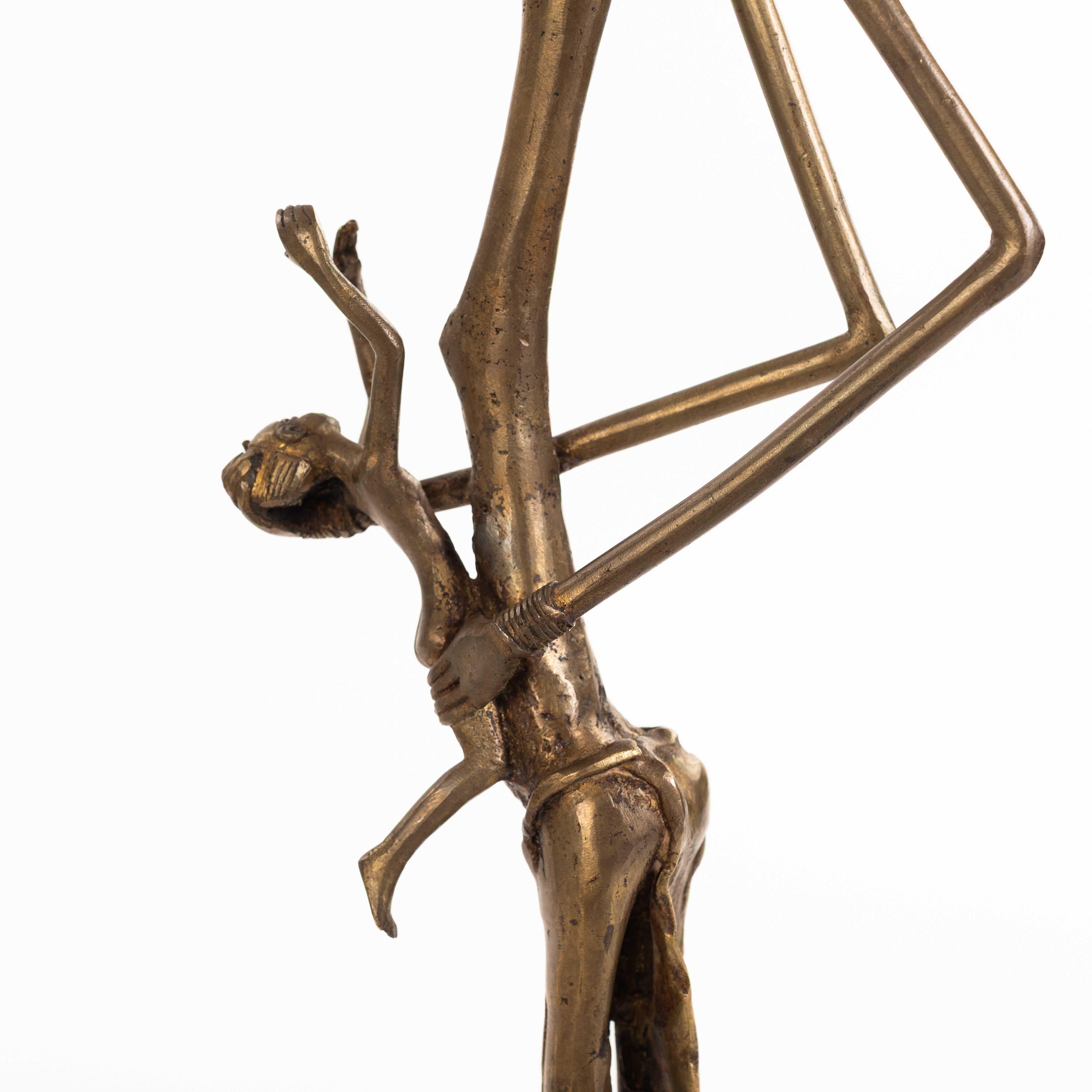 Figure tribale africaine en bronze Dogon 