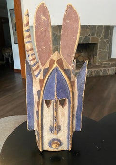 African Dogon Wood Carved Awa Walu Zoomorphic Antelope Ceremonial Dance Mask