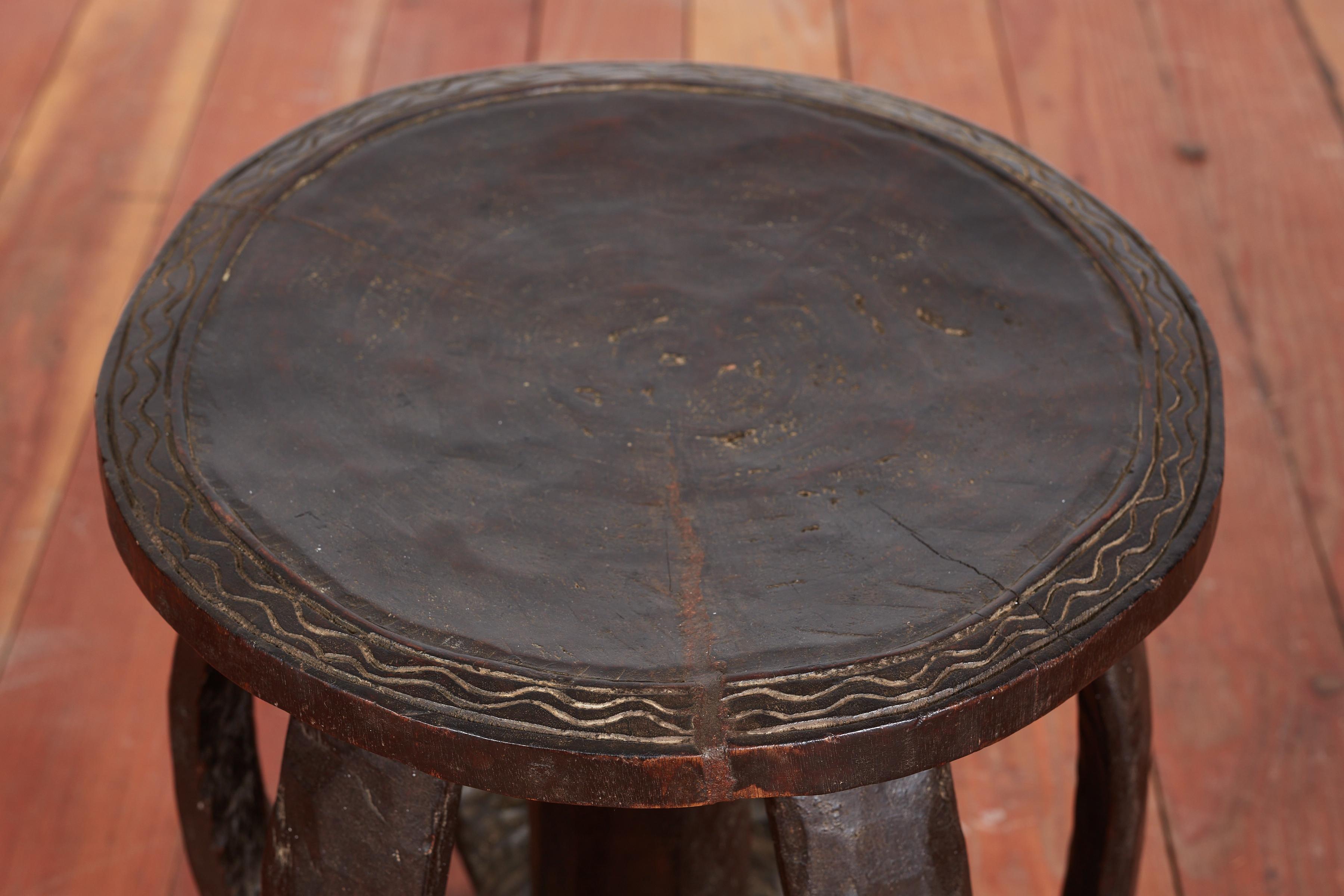 Mid-20th Century African Drum Table For Sale