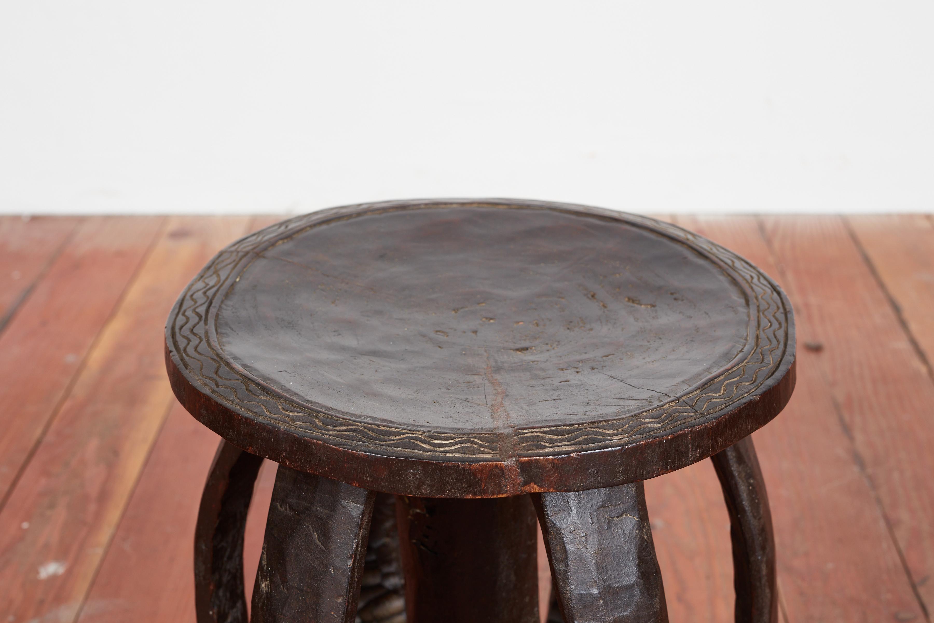 Wood African Drum Table