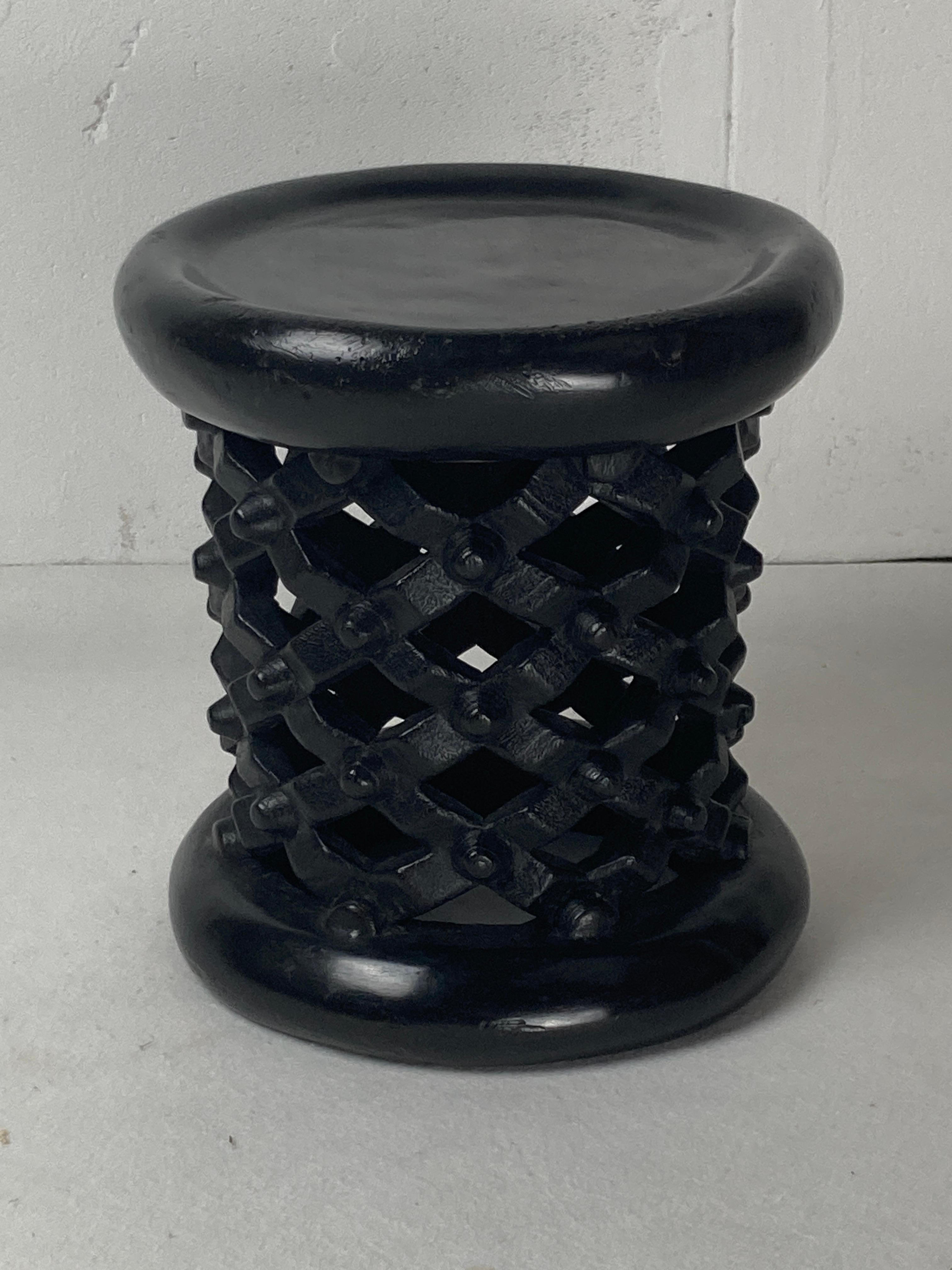 African Ebonised Bamileke Low Stool, Cameroon, 1970s For Sale 5
