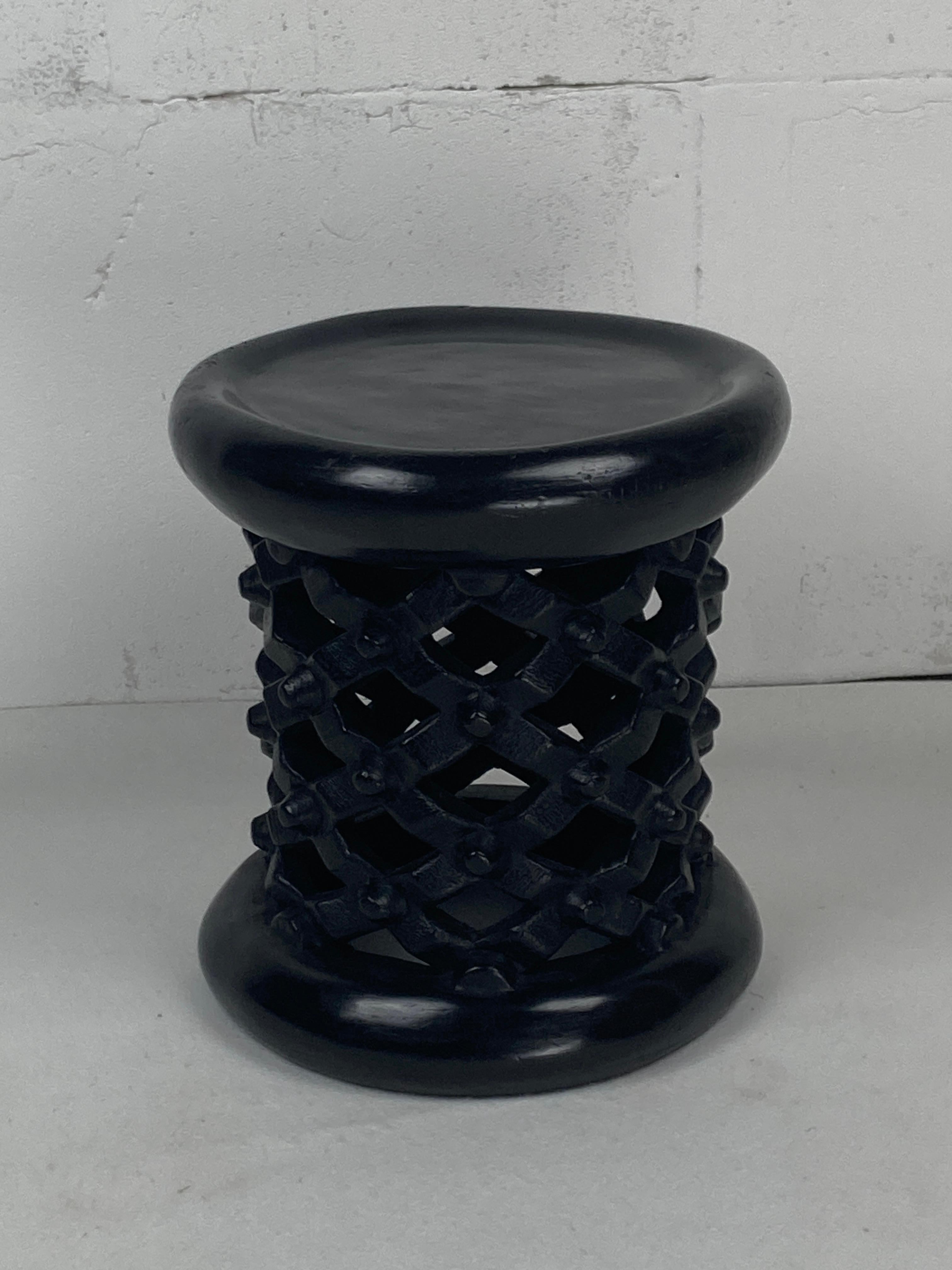 Other African Ebonised Bamileke Low Stool, Cameroon, 1970s For Sale