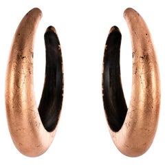 African Ebony Copper Hoops Earrings African Ebony Copper Hoops Earrings