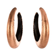 African Ebony Copper Hoops Earrings