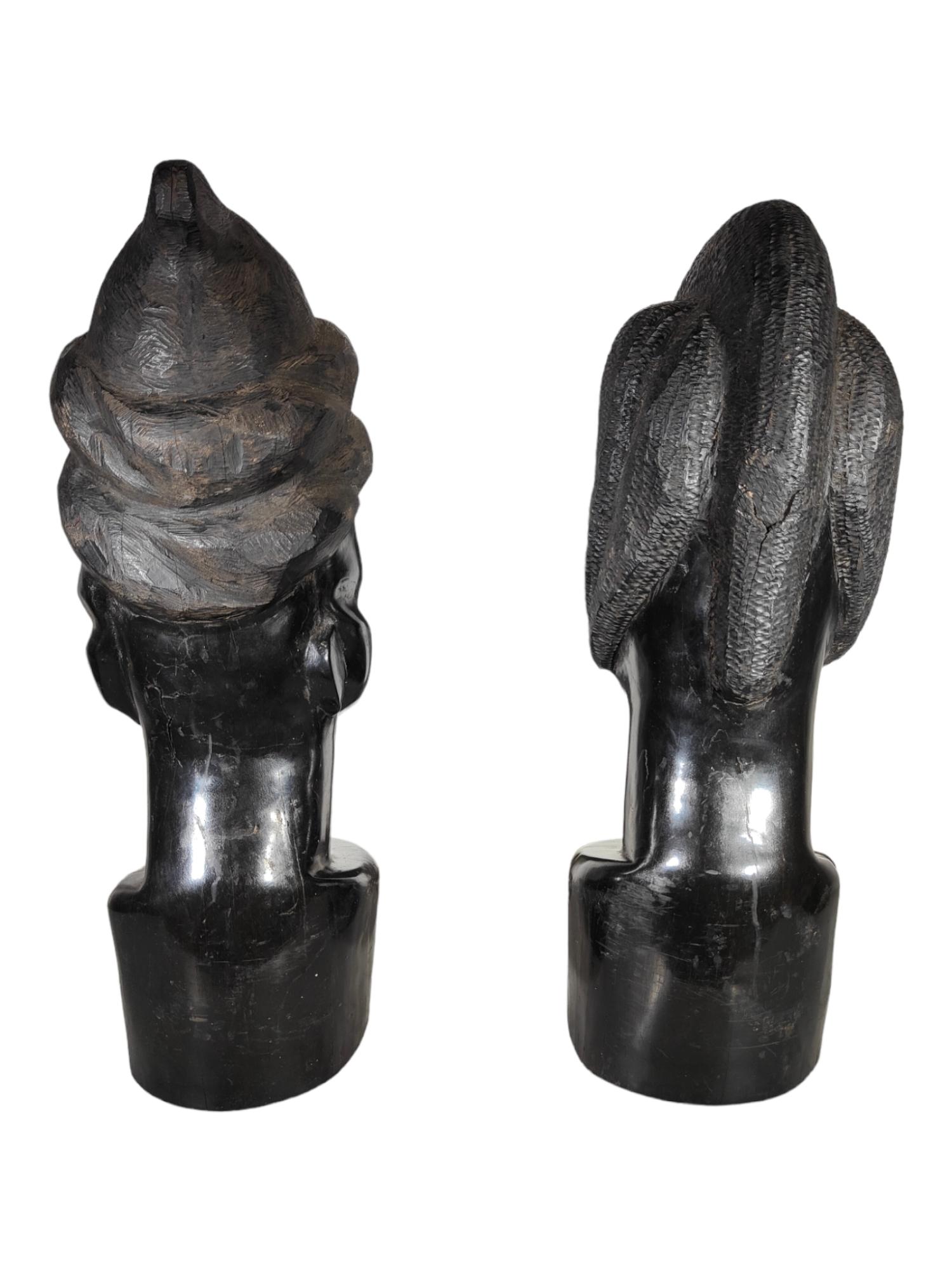 African Ebony Sculptures In Fair Condition For Sale In Madrid, ES