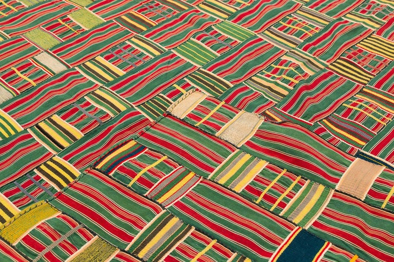 African Ewe Kente Cloth Textile/Wall Hanging For Sale at 1stDibs