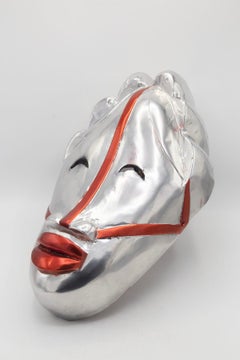 African Futurist Silver Mask Created by Bomber Bax