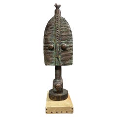 Antique African Gabon Kota Mahongwe Hongwe Bwete Reliquary Guardian Figure Sculpture