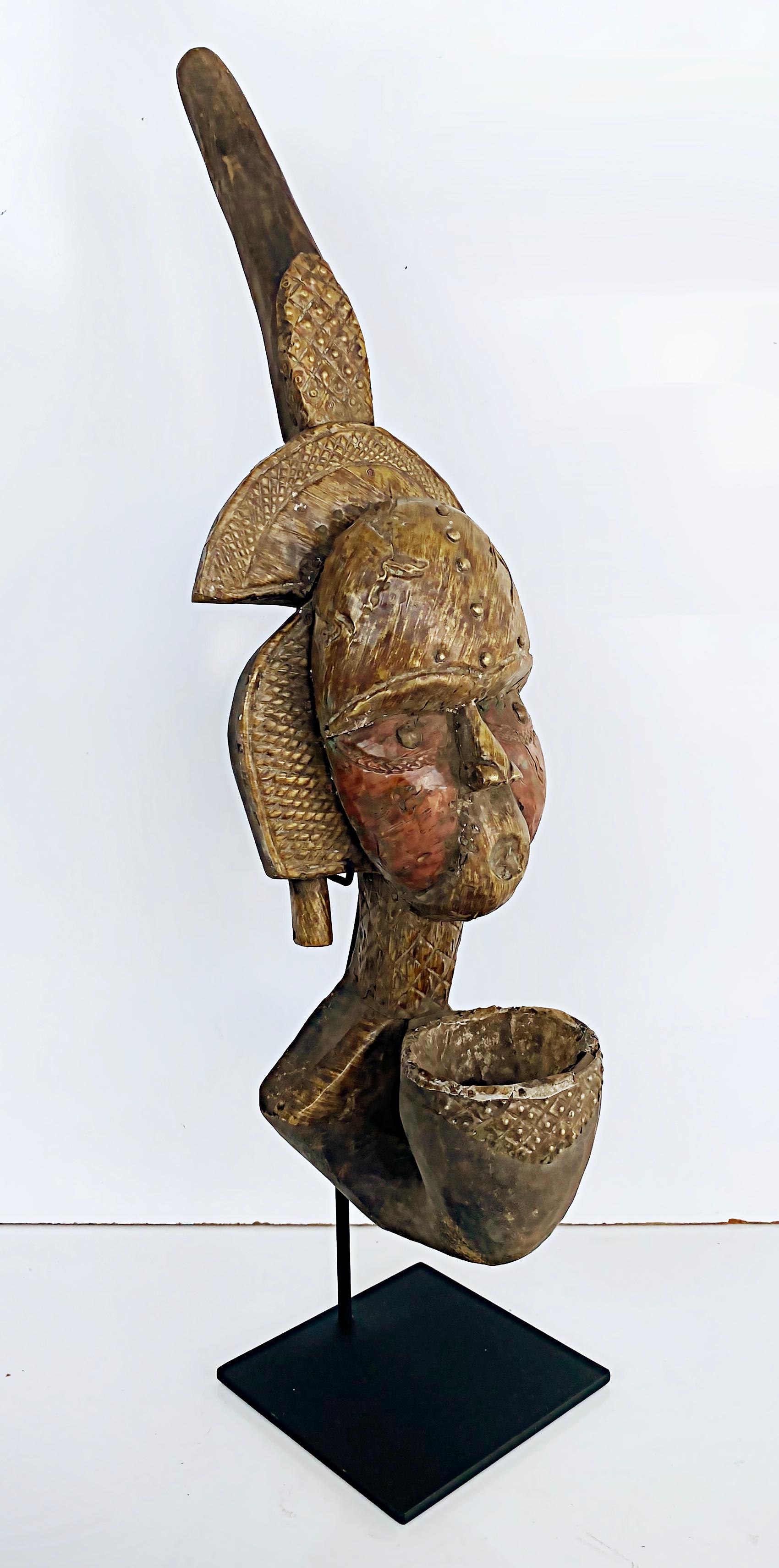 Gabonese African 'Gabon' Kota People of Sebe Valley Reliquary Pipe, 20th Century For Sale