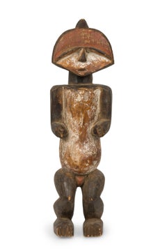 African Gabon Late 20th Century Hand Carved Male Reliquary Figure