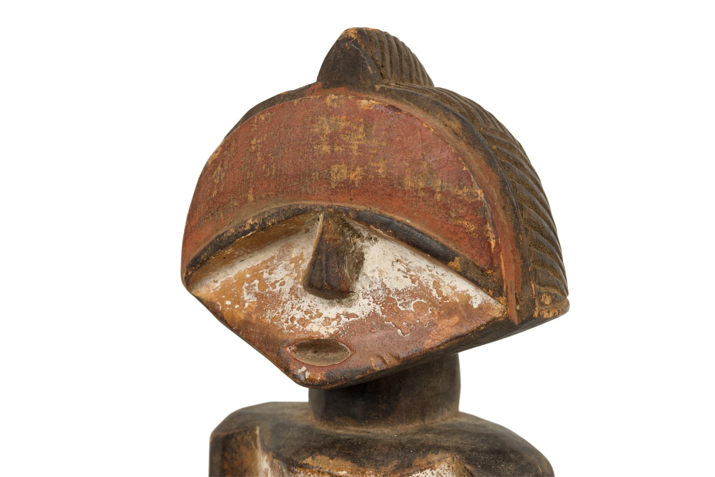 Gabon africain Fin du 20e siècle Figure reliquaire masculine sculptée à la main Bon état - En vente à Queens, NY