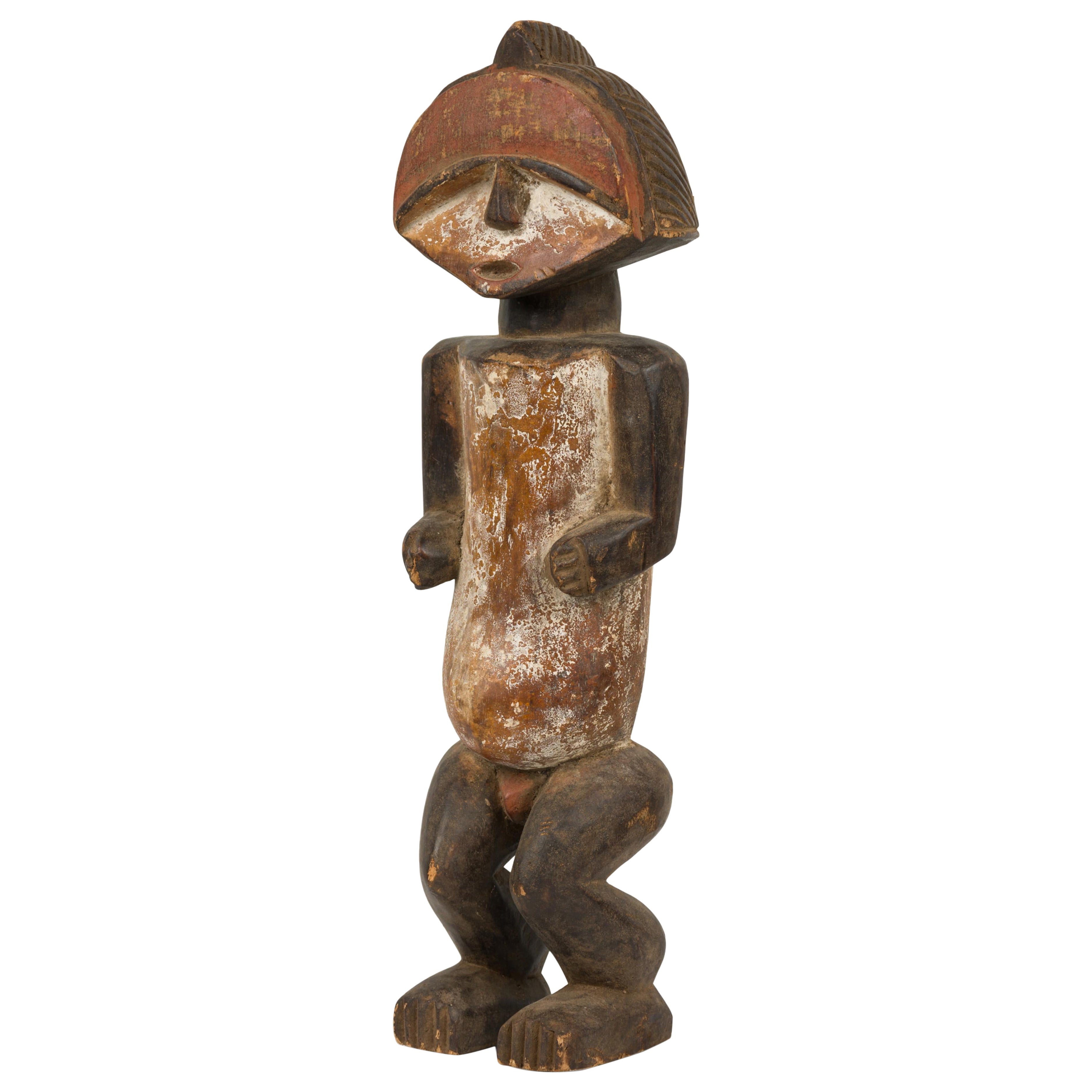 African Gabon Late 20th Century Hand Carved Male Reliquary Figure