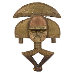 African Gabon Late 20th Century Wood 
Copper Kota Mahongwe Reliquary Figure