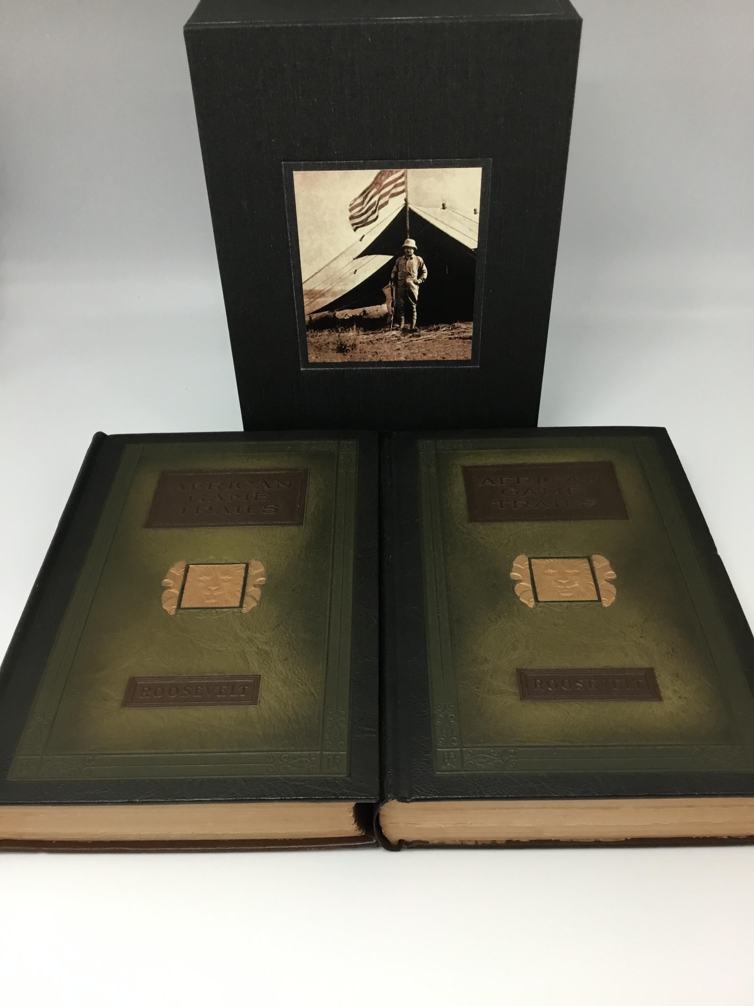 Roosevelt, Theodore, African Game Trails: An Account of the African Wanderings of an American Hunter-Naturalist. New York: Charles Scribner’s Sons, 1926. Two volumes, early edition. Original boards with a custom-built cloth slipcase. 

Presented