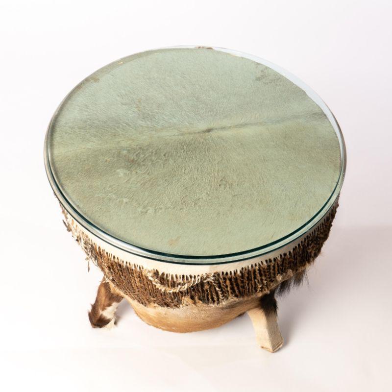 african drum coffee table