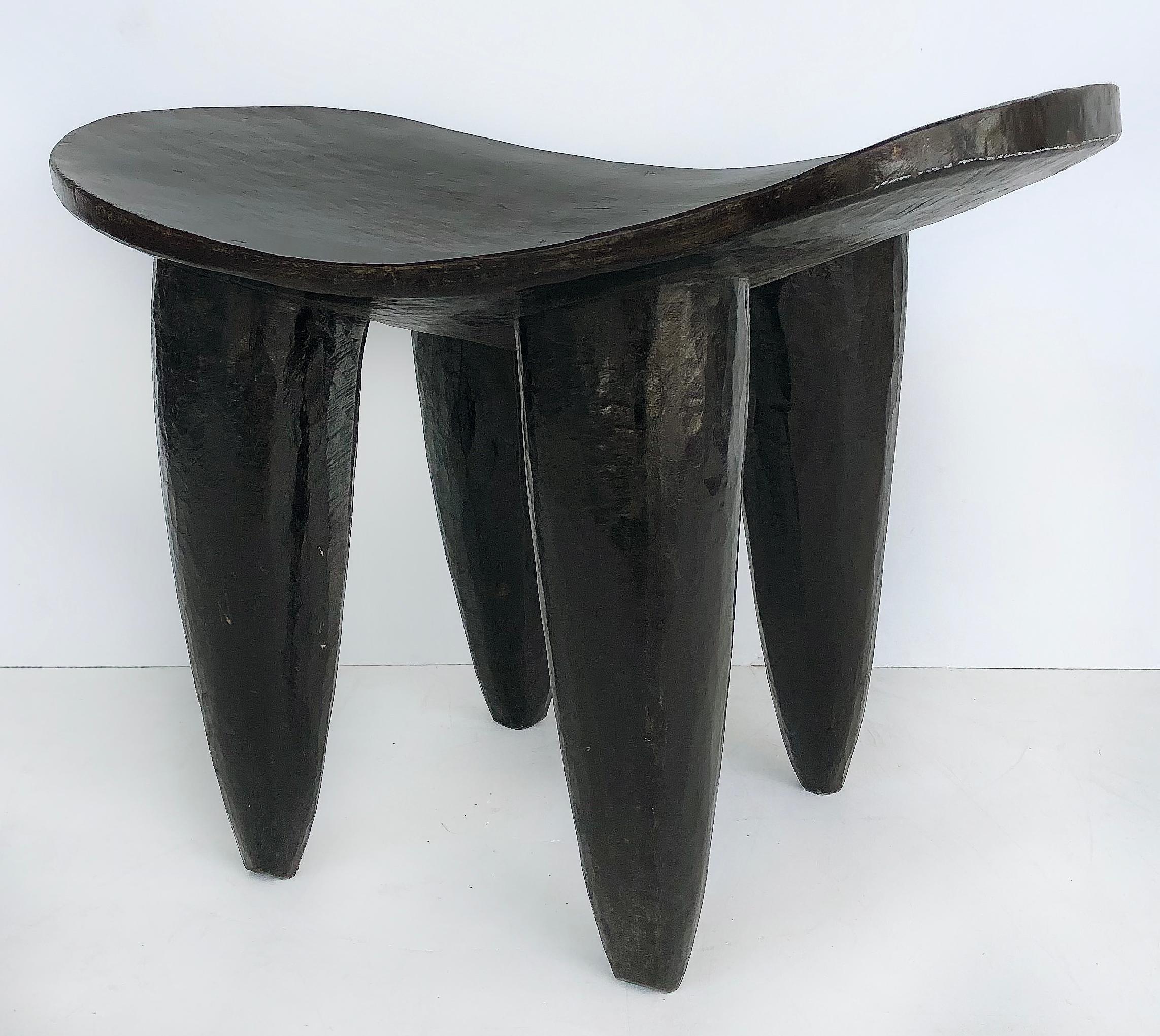 Hand-Carved African Hand Carved Senufo Stool from Cote d'Ivoire