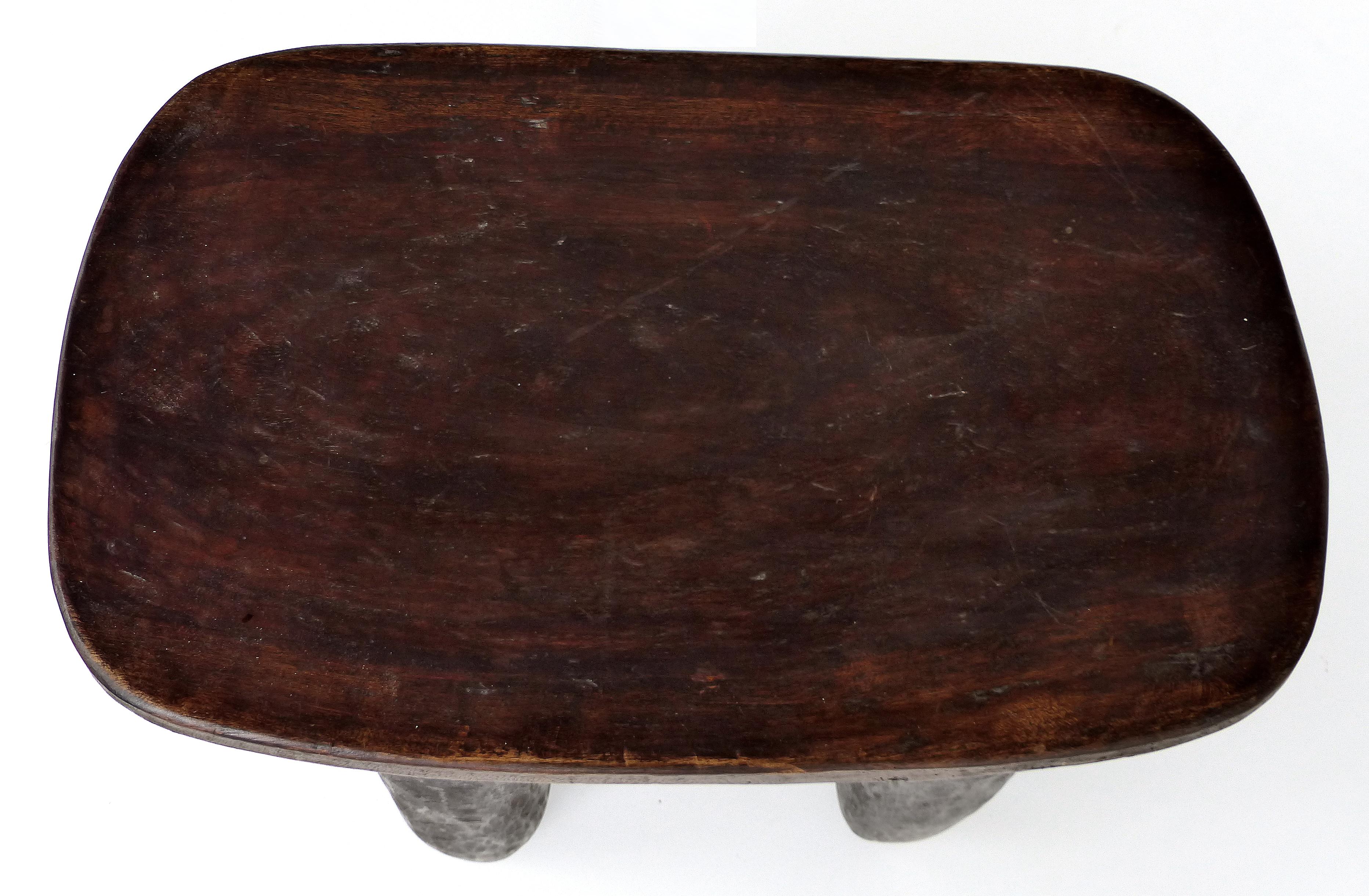 Tribal African Hand Carved Senufo Stool from Cote d'Ivoire