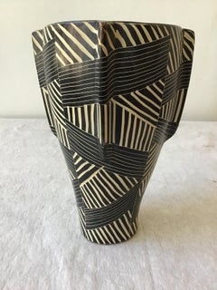 African Hand Carved Soapstone Vase