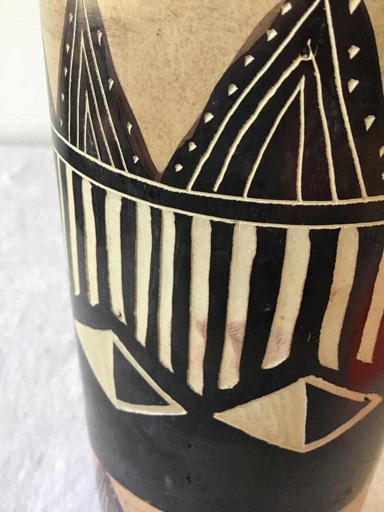 African Hand Carved Soapstone Vase For Sale at 1stDibs