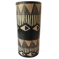 African Hand Carved Soapstone Vase