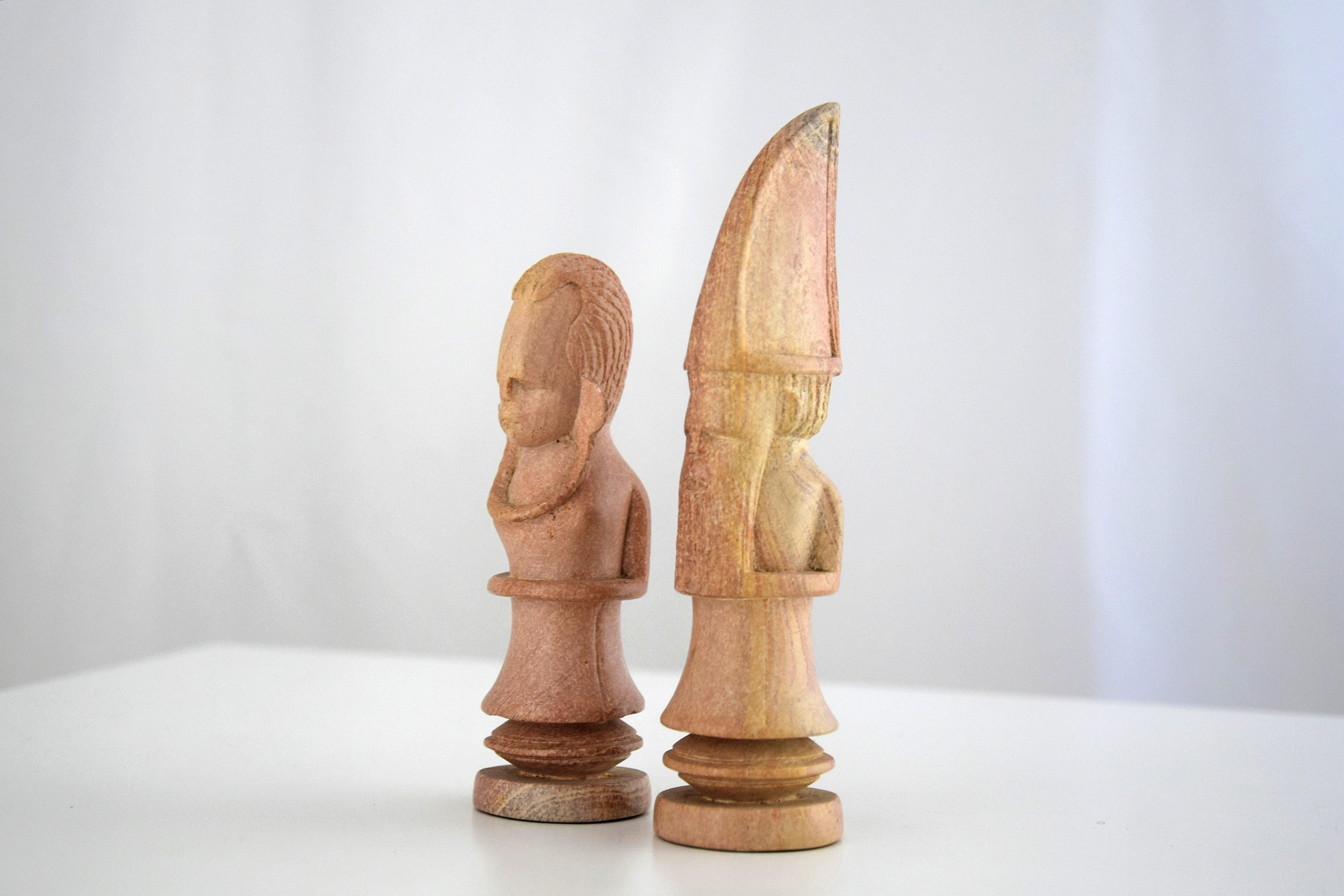 hand carved african chess set