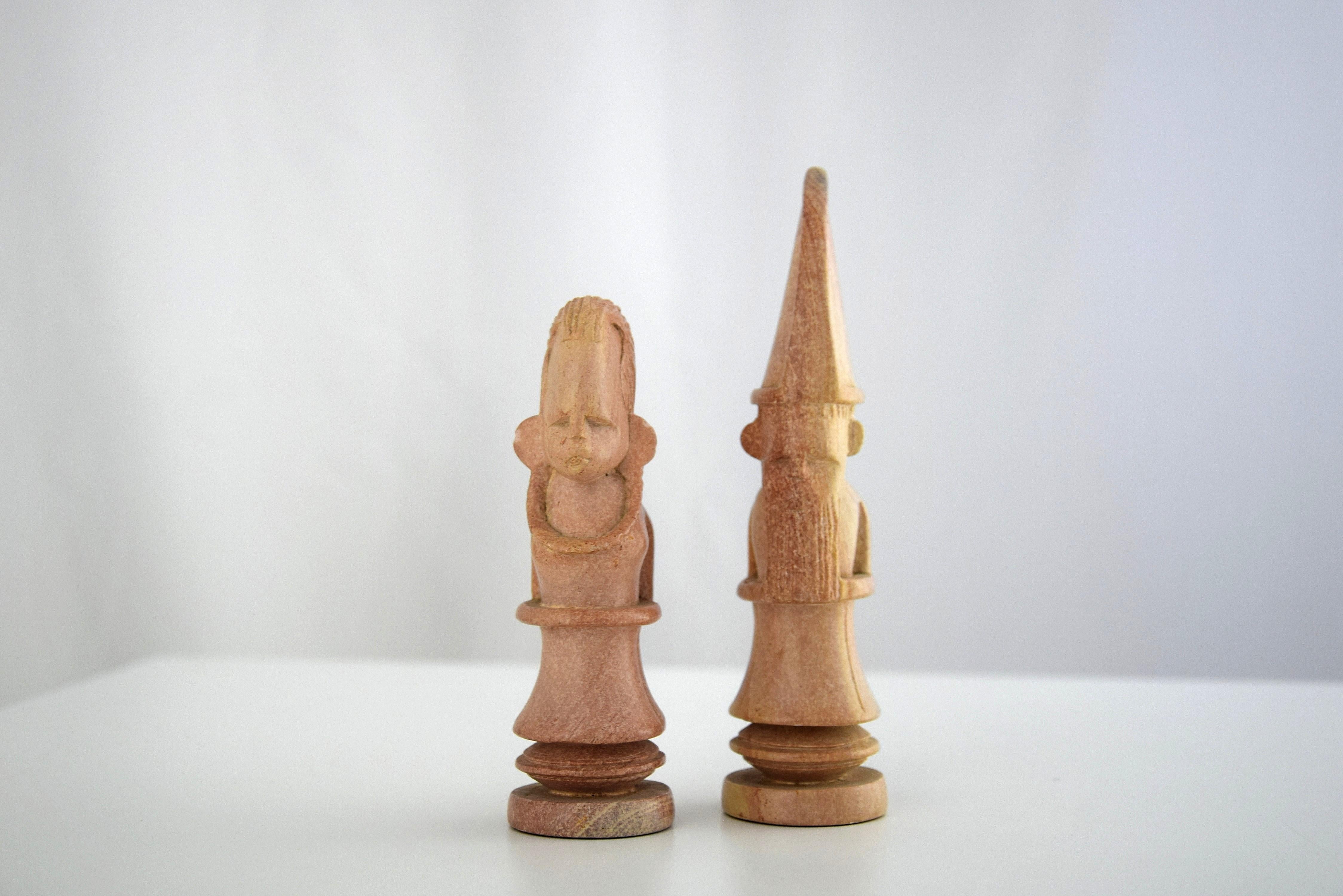 african soapstone chess set