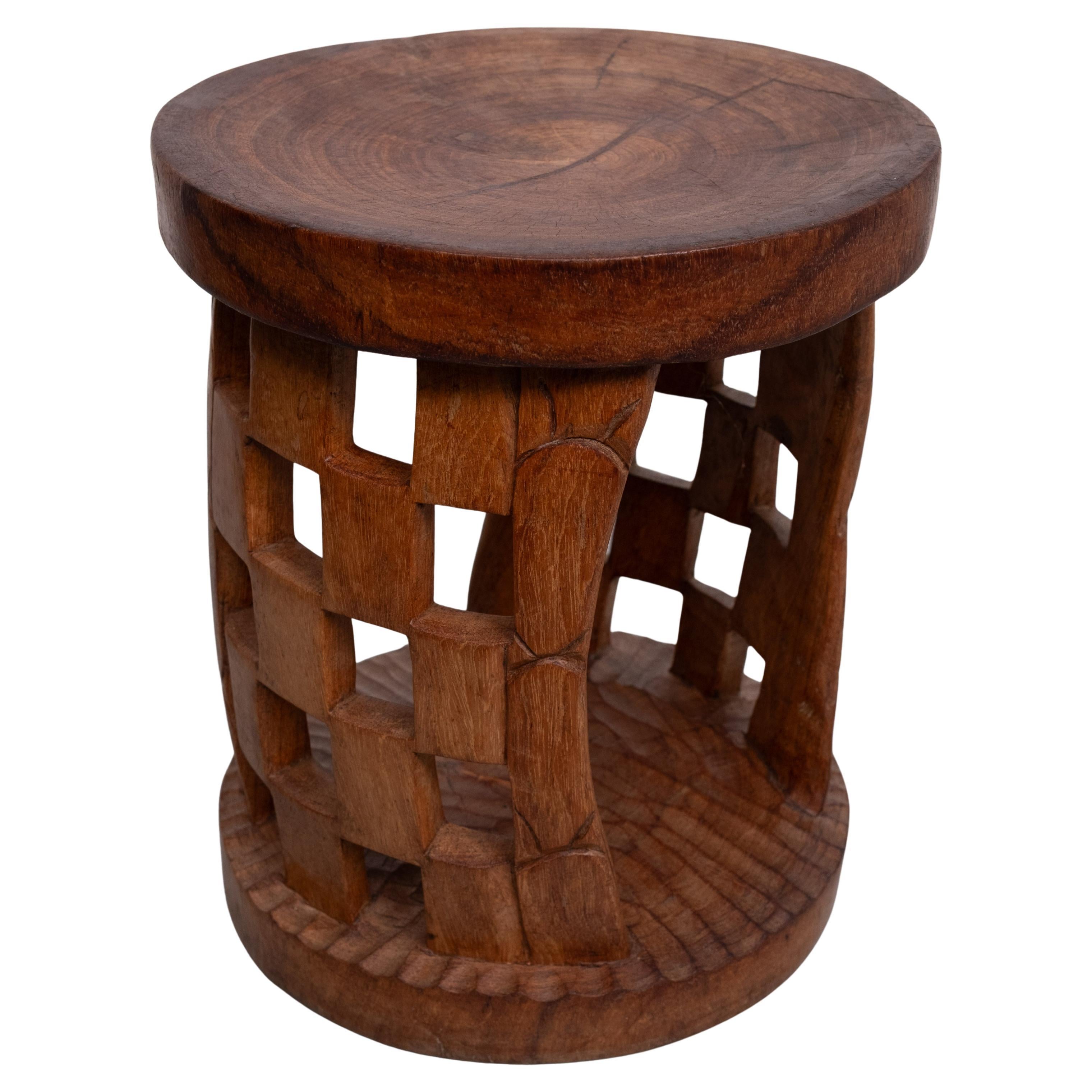 African hand carved stool Cameroon 1950s